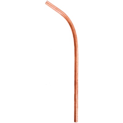EbonyMoon Copper Drinking Straw Polished Bent