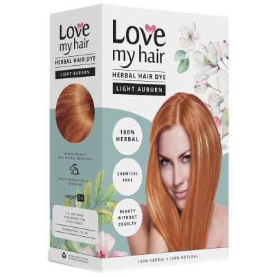 Love My Hair 100% Herbal Hair Dye - Light Auburn