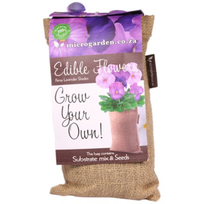Microgarden Grow Bag Edible Flowers – Pansy Violet Shades
