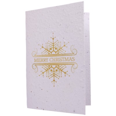 Growing Paper Card Merry Christmas Gold