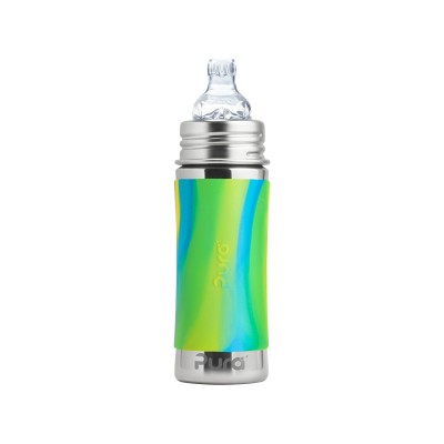 Pura Stainless Steel Aqua Swirl Sippy Bottle, 325ml