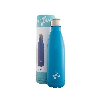 Steely Insulated Water Bottle - Matte Blue
