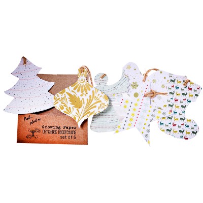Growing Paper Christmas Decorations Pack of 6