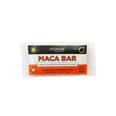 O'Natural Raw Energy Bar Maca, Baobab & Buckwheat