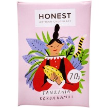 Honest Chocolate cacao slab 70% - cane sugar (illustrated)